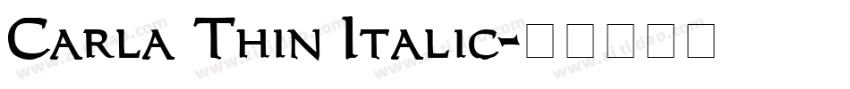 Carla Thin Italic字体转换